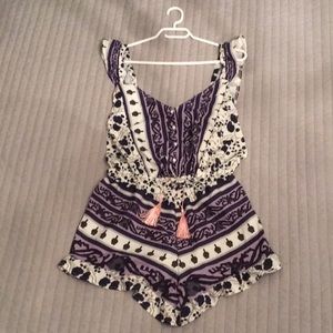 Frilly Backless Romper